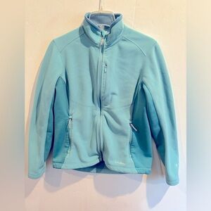 L.L. BEAN Sz Medium Aqua Blue Fleece Jacket